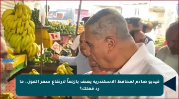 فيديو صادم لمحافظ الإسكندرية يعنف بائعاً لارتفاع سعر الموز.. ما رد فعلك؟